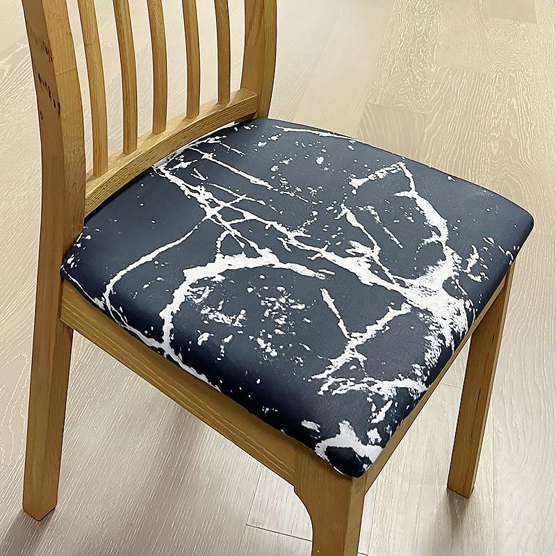 Potahy na židle do jídelny Strečový potištěný potah na jídelní židli Polstrovaný sedák na židli Slipcovers pro kuchyň, kancelář 1 ks