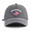 1pc LOS ANGELES Print Washed Baseball Cap for Adults,Minimalist Retro Style Casual Soft Adjustable Dad Hat,Perfect As Gift