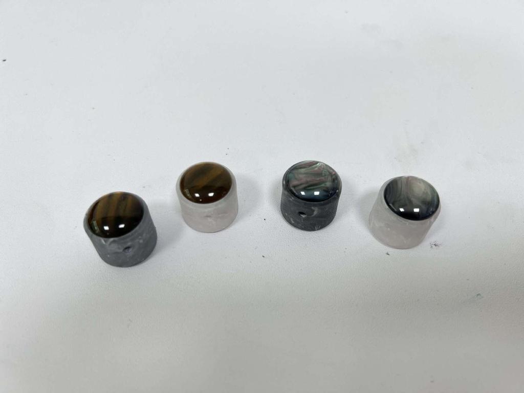 Electric & Bass Guitar Volume Knob: Plastic, Inlaid with Hole, Switch Cap
