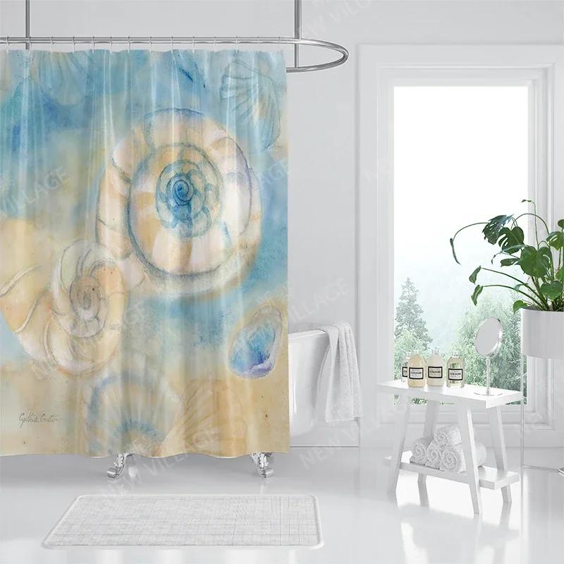 Home Waterproof Fabric Bathroom Curtain Accessories Shower Shower Curtain Atlantis Style Shower Curtain