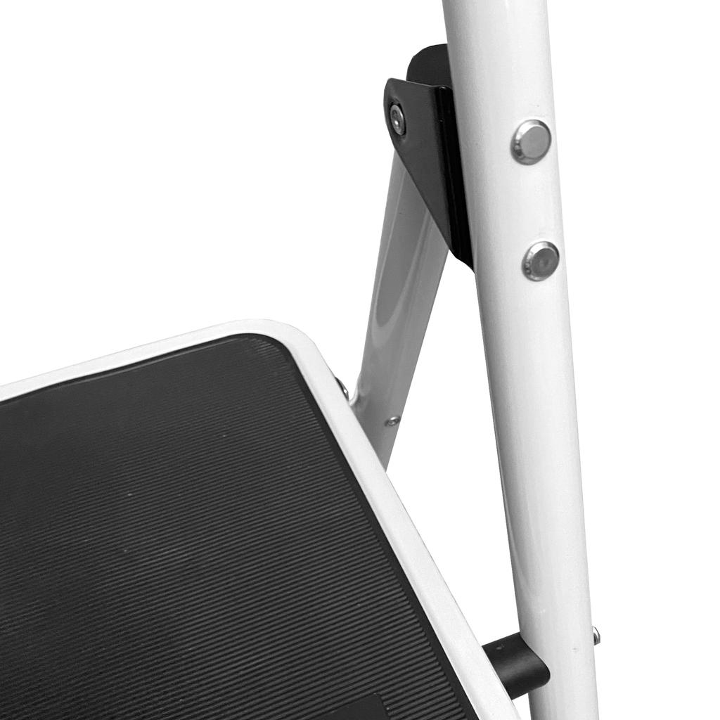Escalera Plegable Acero Antideslizante 3 Peldaños 118x48x68 cm Nyana Home | Asa Ergonómica | Máxima Estabilidad