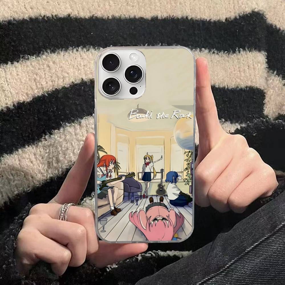 

Music anime B-BOCCHI THE R-ROCK Phone Case For iPhone 17 16 15 14 13 12 11 Plus Pro Max Satin Colorful surface Cover iPhone 11