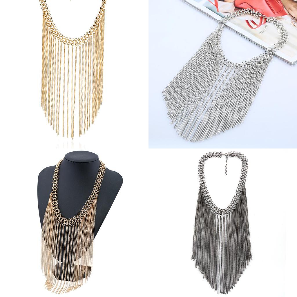 Fashionable Retro Multi Layer Tassel Design Women Necklace For Women