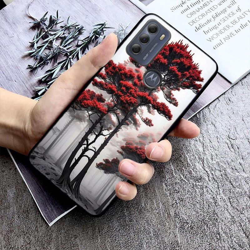 Japanese Cherry Mountain Sceneary Case For Moto G84 G23 G24 G31 G32 G41 G51 G52 G53 G54 G71 G82 G42 G62 G200 G Play G Stylus