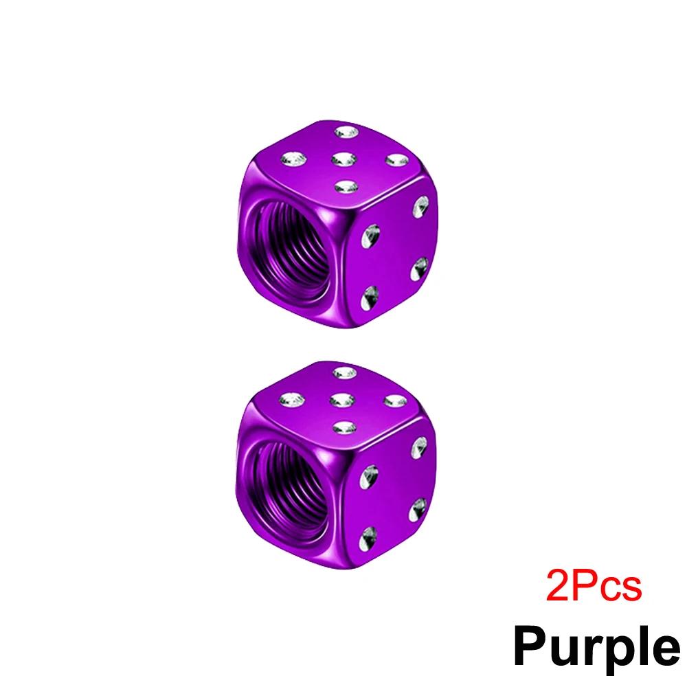BFR1 DSYCAR 2/8Pcs Aluminum Tire Valve Caps Dice Wheel Stem Tyre Tire Wheel Stem Air Valve Dust Cover for Car Truck Motocycle Bike