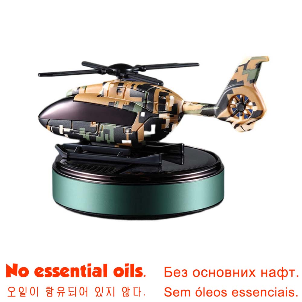 Helicopter Car Air Freshener Solar Automatic Rotation Propeller Essential Oil Diffuser Dashboard Perfume Decoration Ornament