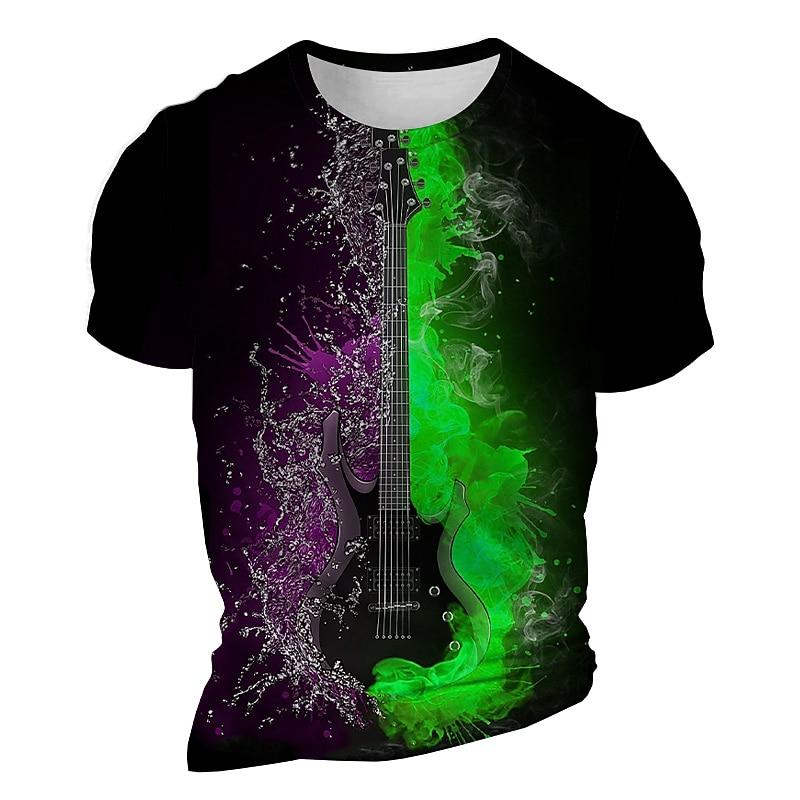 

Music Festival Men s Graphic Hellfire Flames Flame Fire T Shirt Short Sleeve T shirt 3D Print Crew Neck Shirt Daily Designer Casual XL