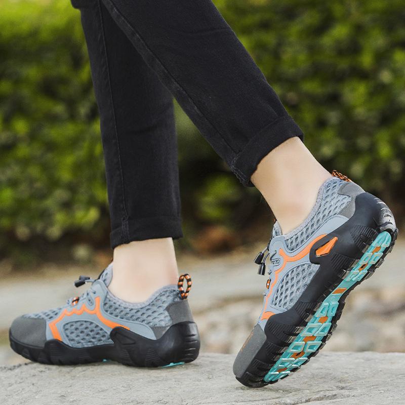 Cross-border men's shoes spring and summer new running shoes breathable mesh fly-woven mountaineering shoes outdoor sports shoes men's