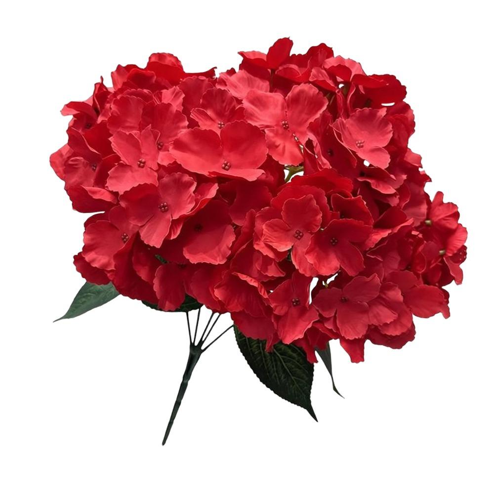 5 Heads Artificial Hydrangea Flower Silk Beauty Fake Hydrangea Flowers DIY Wedding Floral for Wedding and Festival Decoration