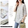 Short Sleeve Loose Hong Kong Office Lady Creative [RoyzTocz] Women's Shirt, Blouse, V-Neck Top, T-Shirt, Fit, Thin, Lined, Fashionable, Casual,