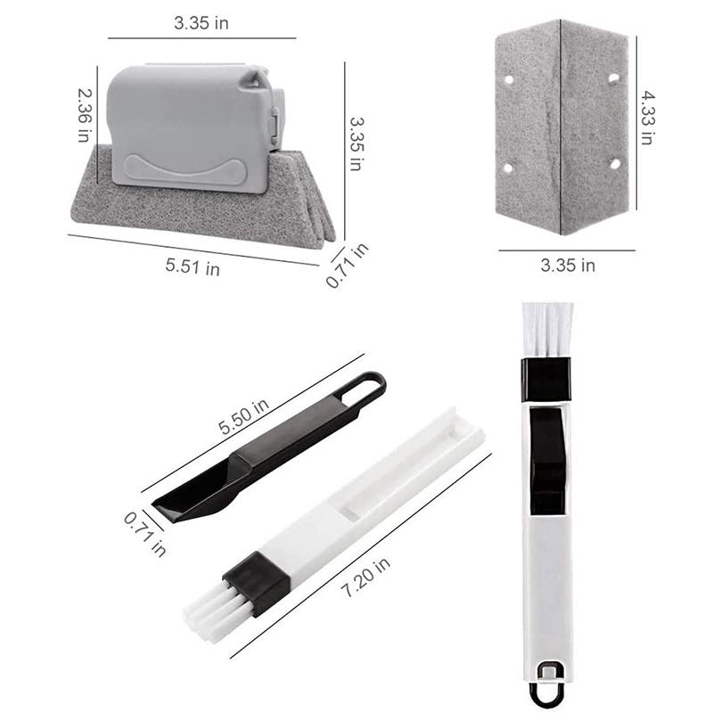 Window Groove Cleaning Brush Set Computer Window Crevice Cleaning Brush Keyboard Nook Dust Shovel Windows Slot Cleaner Tools