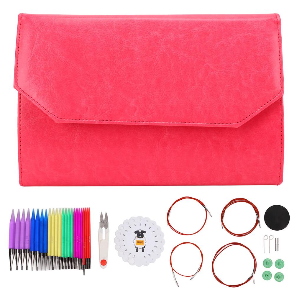 12 Pairs Knitting Kit 12 Different Sizes Comfortable Grip Glossy Polished Appearance Acrylic Material Crochet Supplies