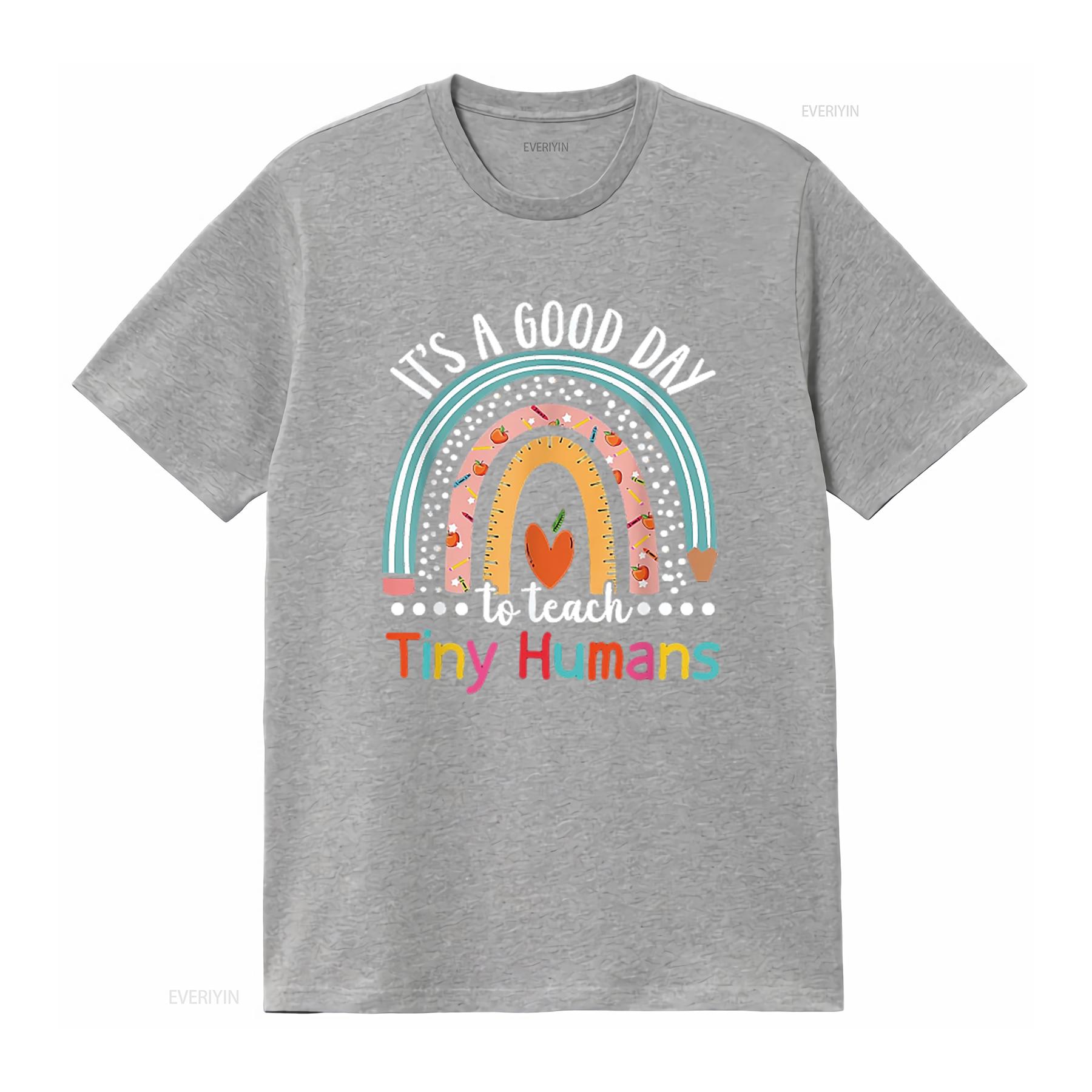 It s A Good Day To Teach Tiny Humans Funny Teacher Teaching T Shirt Black Large vintage Washed homme Breathable Stretched S