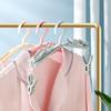 Portable Folding Travel Hangers Space Saving Multi-Functional Non-Slip Plastic Clothes Rack With Clips Storage Organizer