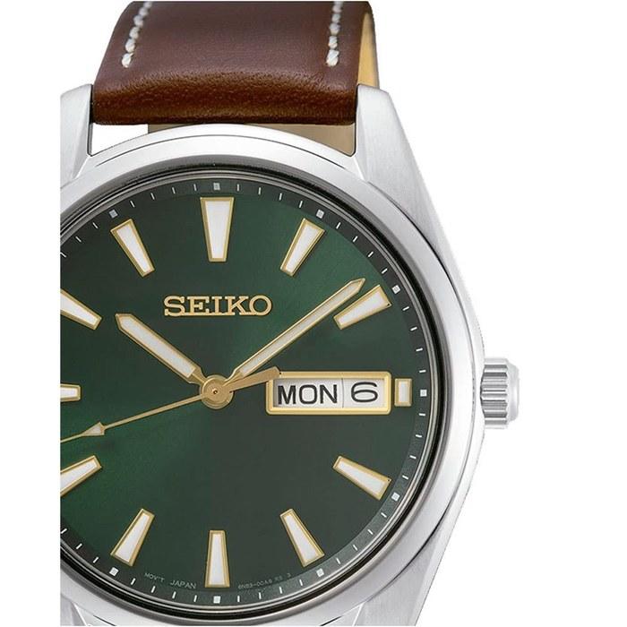 Seiko SUR449P1 Quartz Watch, Green Dial, Calf Leather Strap, Men's