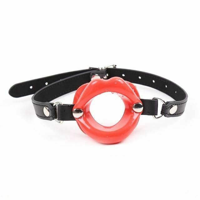 Open Mouth Rubber Lips Gag Slave Training  Restraints Gags