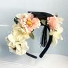Bachelor Flowers Hair Band Doctor Academic Hat with Tassels Durable Trencher Cap  Graduation Party