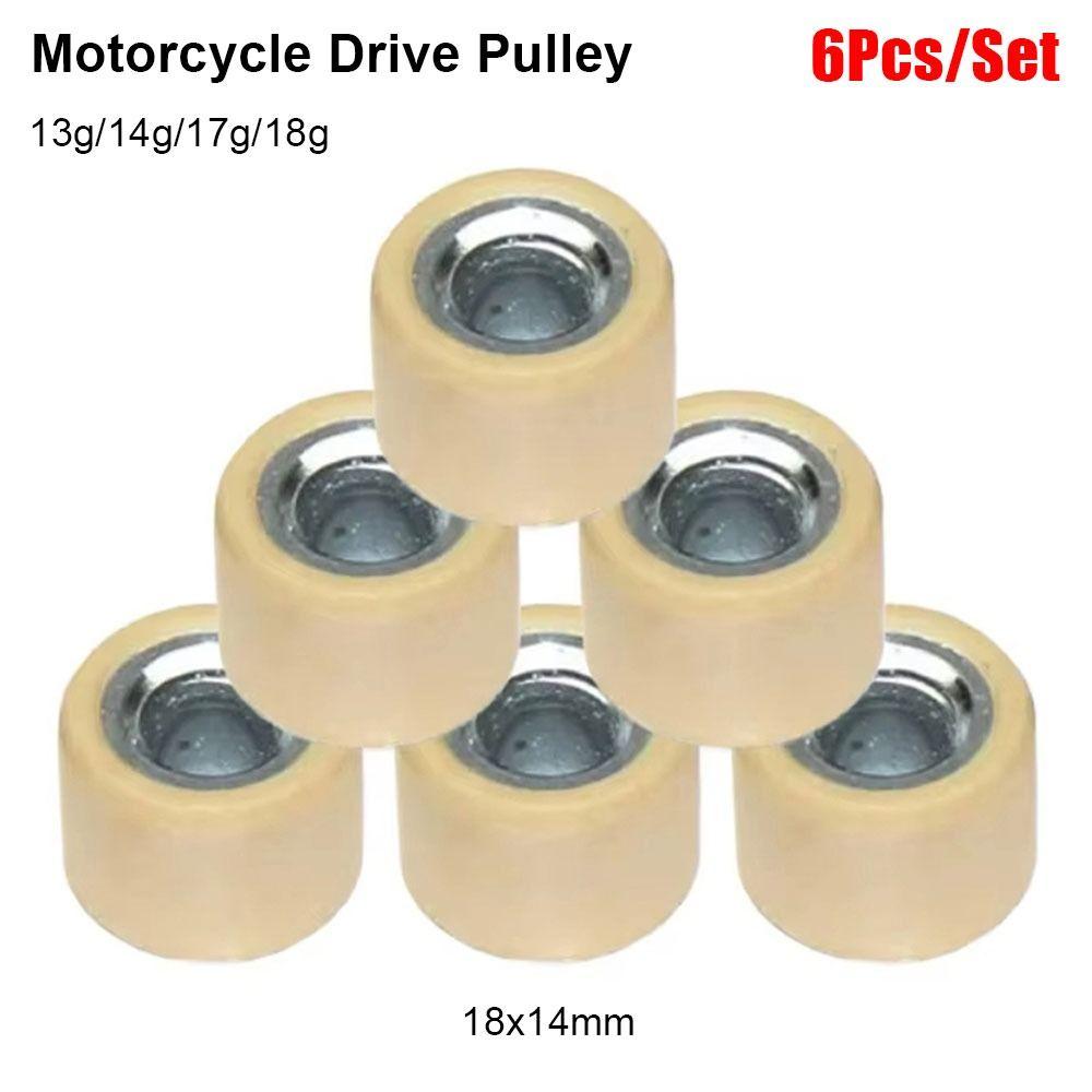 6Pcs/Set 18x14mm Variator Roller Weights Motorcycle Drive Pulley DIY Accessories