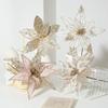 Large Christmas Glitter Flower Sequins Sequins Flower New Simulation Flowers  Home Decoration