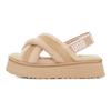 UGG Disco Two-Layer Cowhide Comfortable Simple Fashion Sandals Women Sandals Light-Gray-Brown 1121550-DRI