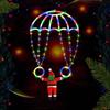 Q1FD Christmas Santa Parachute Hanging Light Waterproof Roof Decoration Lights Holiday Party Lighting String Decorative Lamp