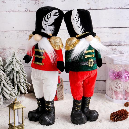 Christmas Soldier Telescopic Figure Retractable Height Adjustable Faceless Ornament Christmas Festive Decoration