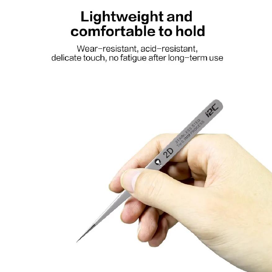 I2C NS(01-04) Super Alloy Tweezers Phone Circuit Repair Hand Tool Non-magnetic Stainless Steel Flying Wire Forceps