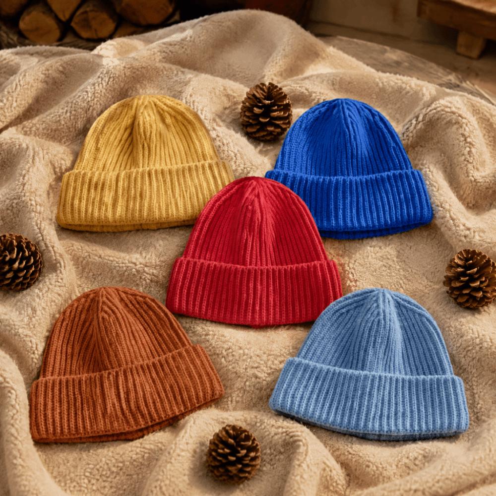 Candy Color Beanie Cap Solid Color Skullies Beanies Fashion Kids Beanie Hat Autumn Winter