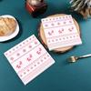 Festive Reindeer Print Napkin: Creative Christmas Paper Napkin for Western Restaurants