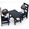 Miniature Kitchen Table And Chairs Set Wooden Dollhouses Furniture For 1/6 Scale Doll Decors
