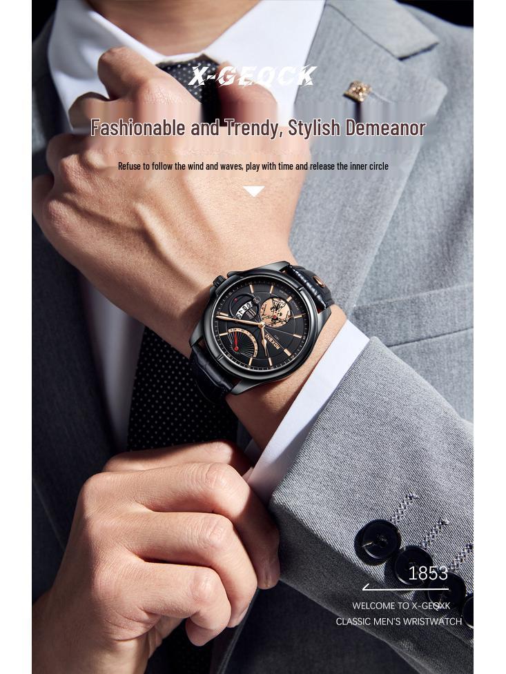 2025 Waterproof Men's Quartz Watch: Date Display & Casual Business Style