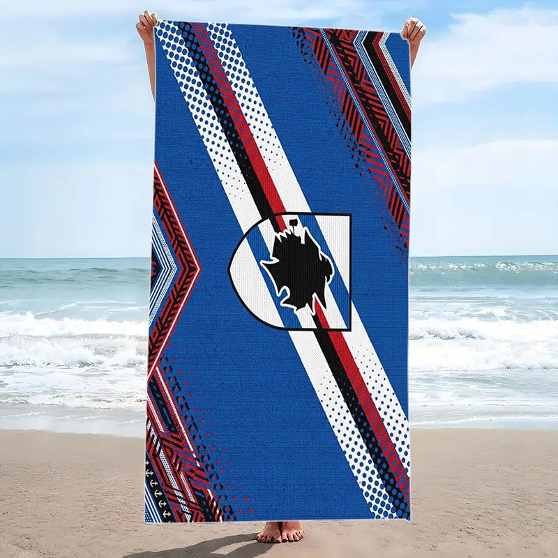 Print Ručník na pláž UC Sampdoria, Velký měkký rychleschnoucí ručník na pláž, kempování, plavání