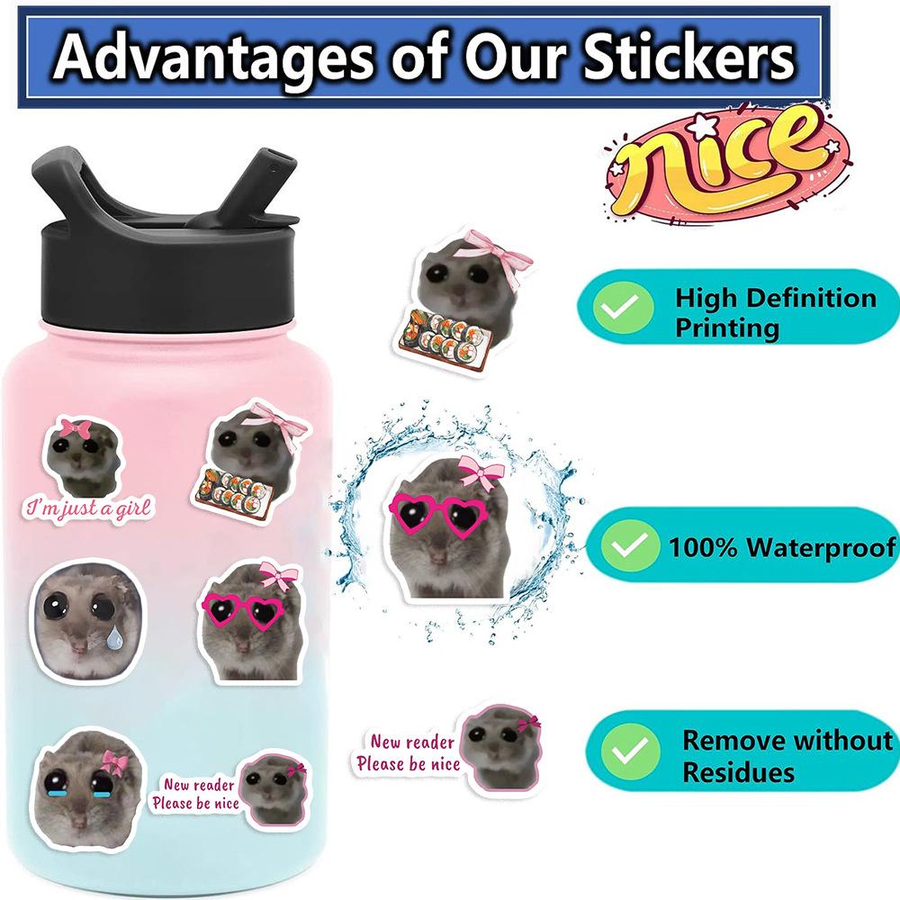 56 Sad Hamster Expression Graffiti Stickers Guitar Notebook Suitcase DIY Waterproof Stickers