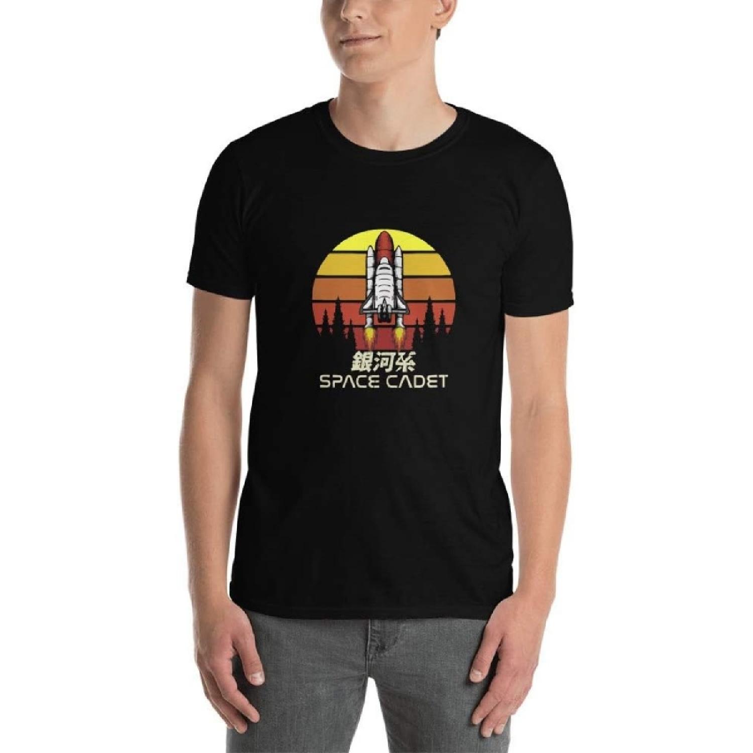 JG Infinite Space Shuttle Sunset Launch Short-Sleeve Unisex T-Shirt Black S