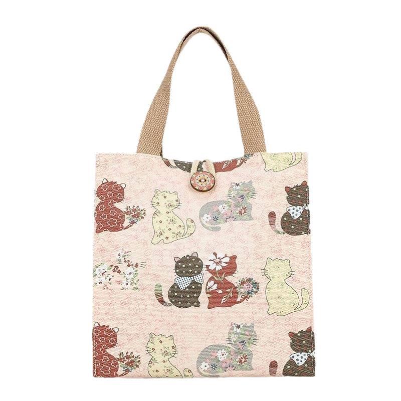 Stylish Bento Canvas Tote - Perfect Lunch Bag for Japanese Office Workers and Moms