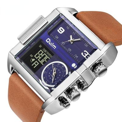Men's Military Style Quartz Watch with Square Dial for Sports Enthusiasts