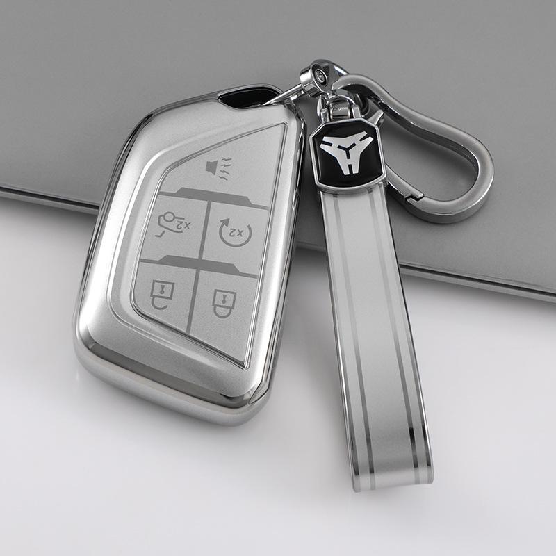 Gradient Cadillac Key Case for CT5, XT5, CT6, XT4, XTS, ATSL, and XT6 GT4 - Men's Trendy Design