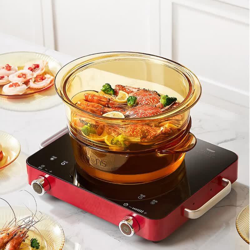 VISIONS Amber Glass Steamer
