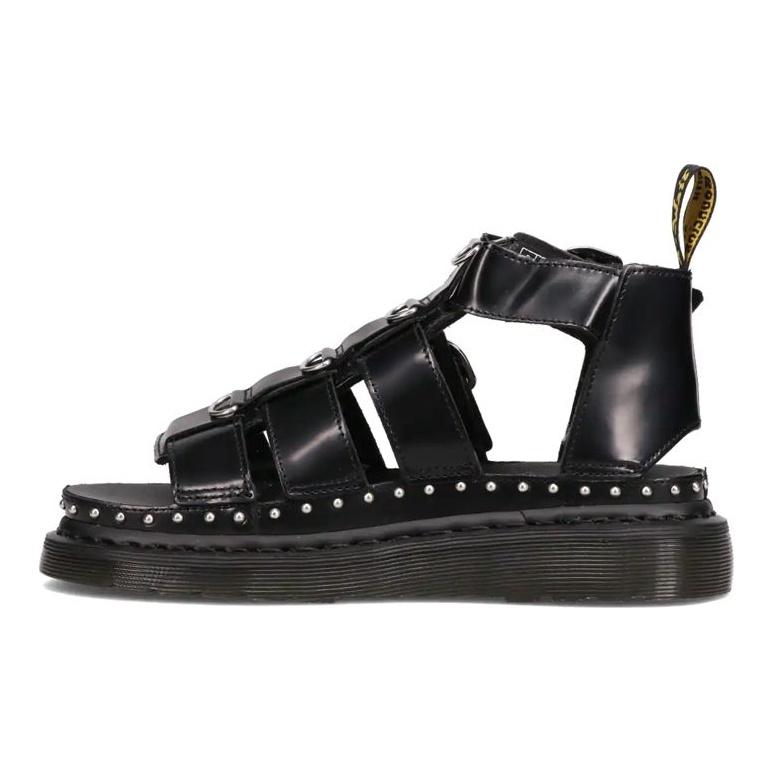 Dr. Martens Mackaye Hardware Lederriemen Offene Zehenpartie Flach Sport Sandalen Damensandalen Schwarz 26566001