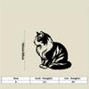 Metal Wall Art Long Cat Black Modern Home Decor Living Room Office Gift Valentine Thanksgiving Birthday