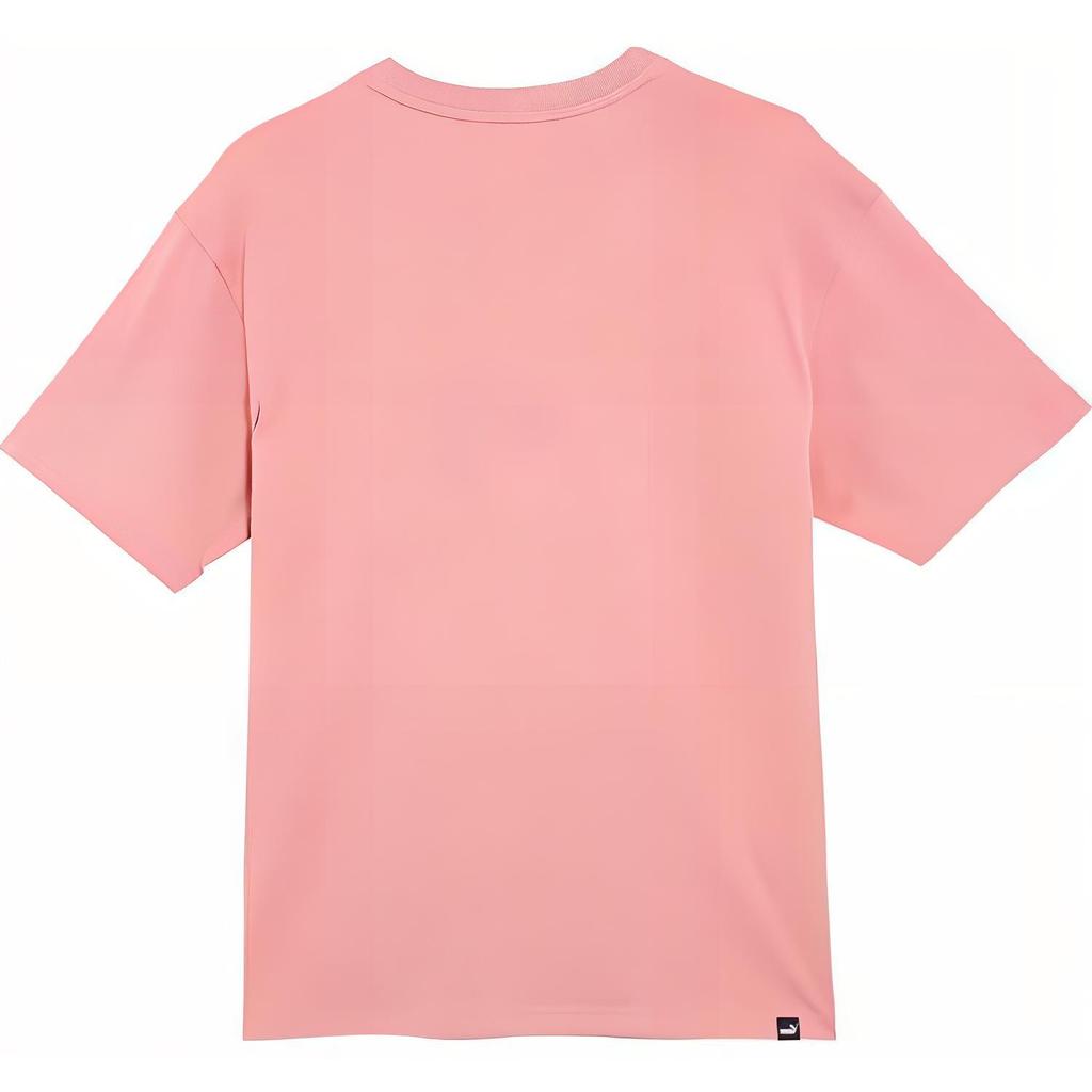 Puma Graphics Letter Print Animal Pattern Round Neck Pullover Breathable Dopamine Short Sleeve T-Shirt Men T-Shirt Rose-Pink 683436-24