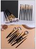 Derpilo Makeup Brush Popular Makeup Brush Set with Storage Premium Fiber Fluffy Powder Fantasizing Eyeshadow Face Makeup Tools 12-Piece Set, Pouch,