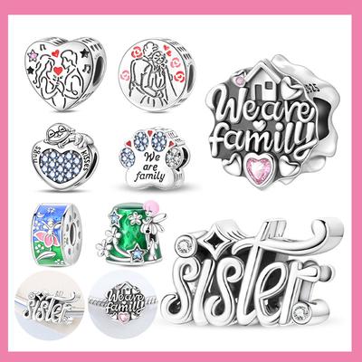 Copper Colorful Tree Of Life Family Pendant Charms Beads Fit Bracelets Diy Party Decoration Gifts Jewelry Accessory