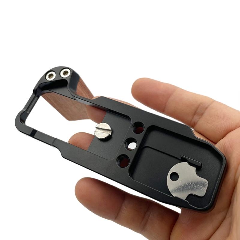Camera Hand Grip With Wooden Handle Arca Swisses Mount Tripods Compatibility for XM5 Easy Battery Access