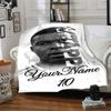 Mbappe Personalized Text Blanket Cozy Personalized Blanket Comfortable Suitable for Couch Living Room Office Chair Home Decor Ideal for All Seasons