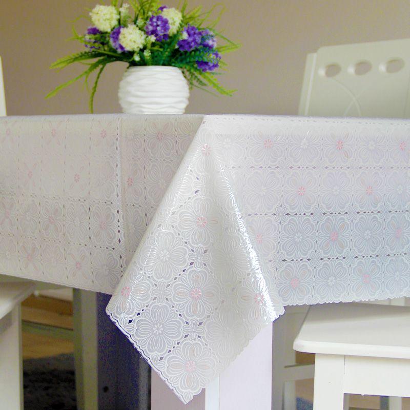 

Tablecloth Tablecloth Disposable Dining Table Fabric Plastic Transparent PVC Coffee Table Cloth Oil-Proof Gilding Waterproof Table Mat European Style Bauhinia powder (smooth) 60*60CM2 piece