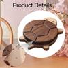 Cute Wood Turtle Coaster Pad Drink Holder Dia. 3.4inch Multipurpose Funny Heat Resistant Decorative