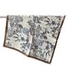 Temperament floral double-sided flower snail silk scarf spring new handmade hemming 111 heavy mulberry silk 71 square scarf