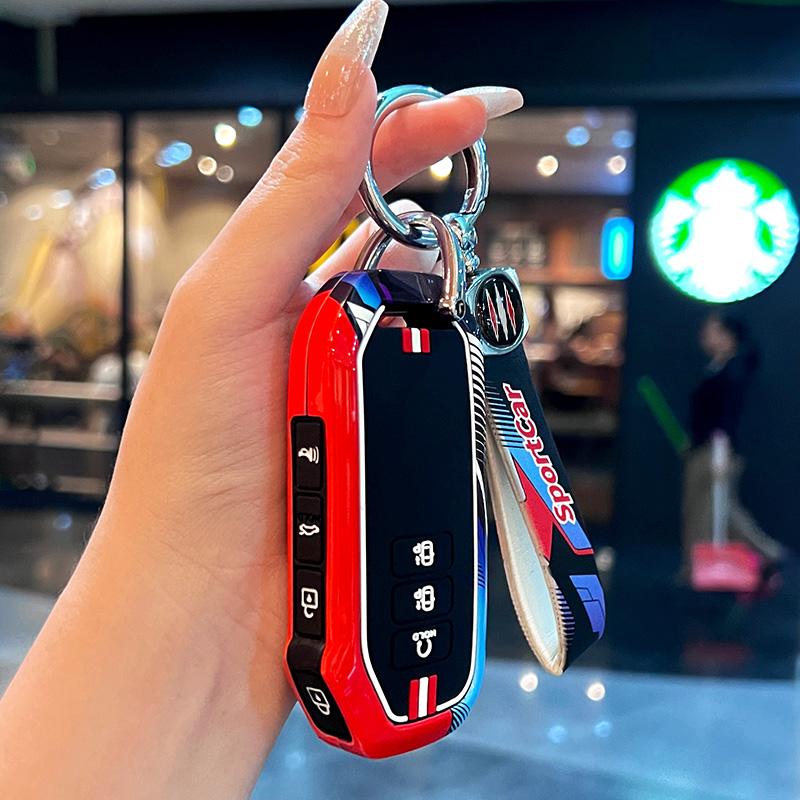 Interior Mouldings 7 Buttons Zinc Alloy Silicone Car Key Case Cover for Kia 2022 Sportage 2023 Niro Hybrid 2021 Sorento MQ4 2022