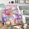 Beautiful Unicorn Customized Your Name Blanket Warm Comfortable Soft Blanket For Chair Office Sofa Bed Sofa Office Camping Suitable For Gifting